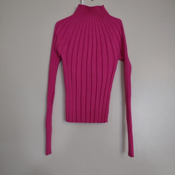 Pink Ribknit Sweater Size S - Picture 2 of 10